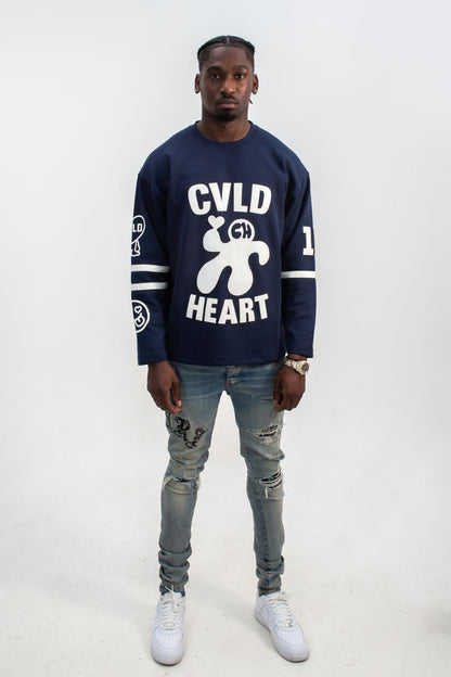 CVLD HEART LONG SLEEVE JERSEY - NAVY