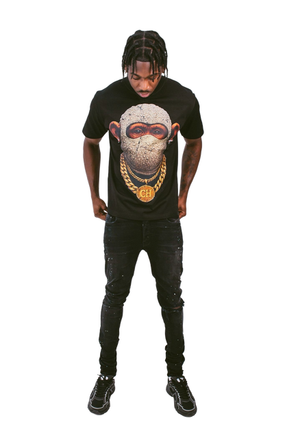 MASKED CAESAR T-SHIRT - BLACK
