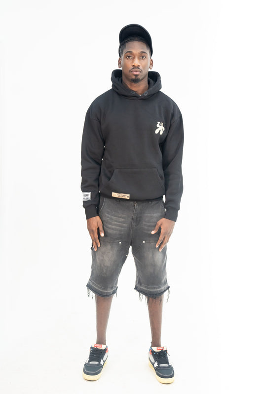 WELCOME TO THE JUNGLE HOODIE - BLACK