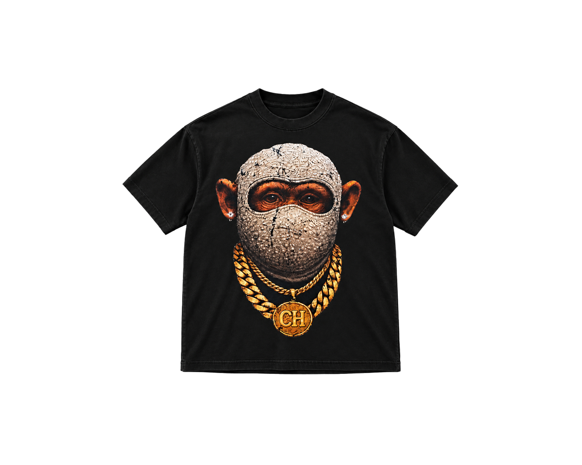 MASKED CAESAR T-SHIRT - BLACK