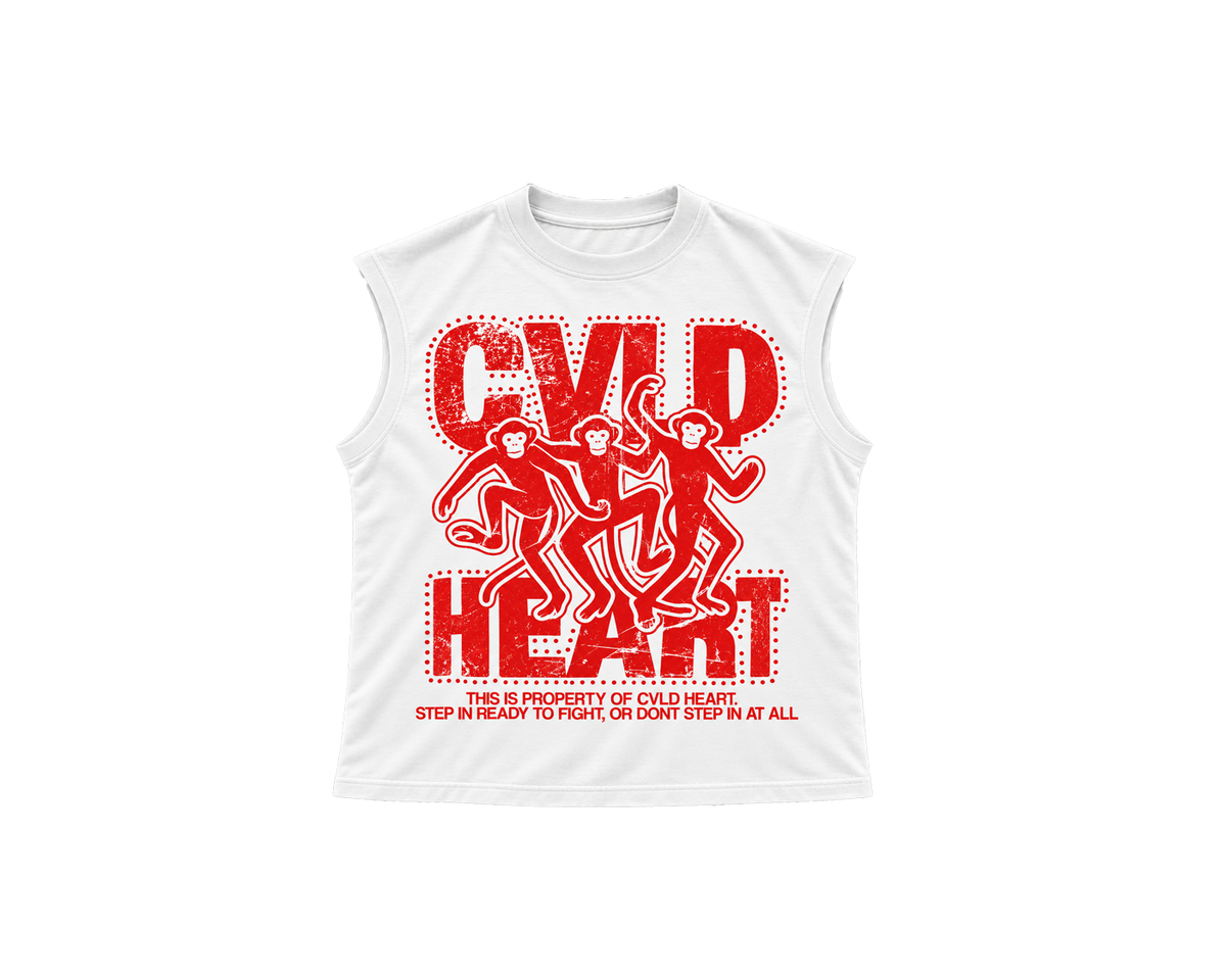 CVLD HEART FIGHTING MONKEYS - RED