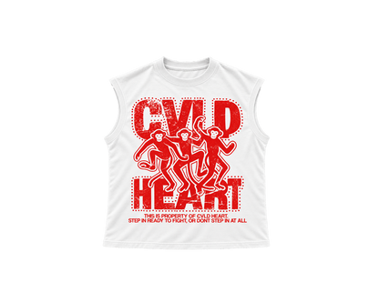 CVLD HEART FIGHTING MONKEYS - RED