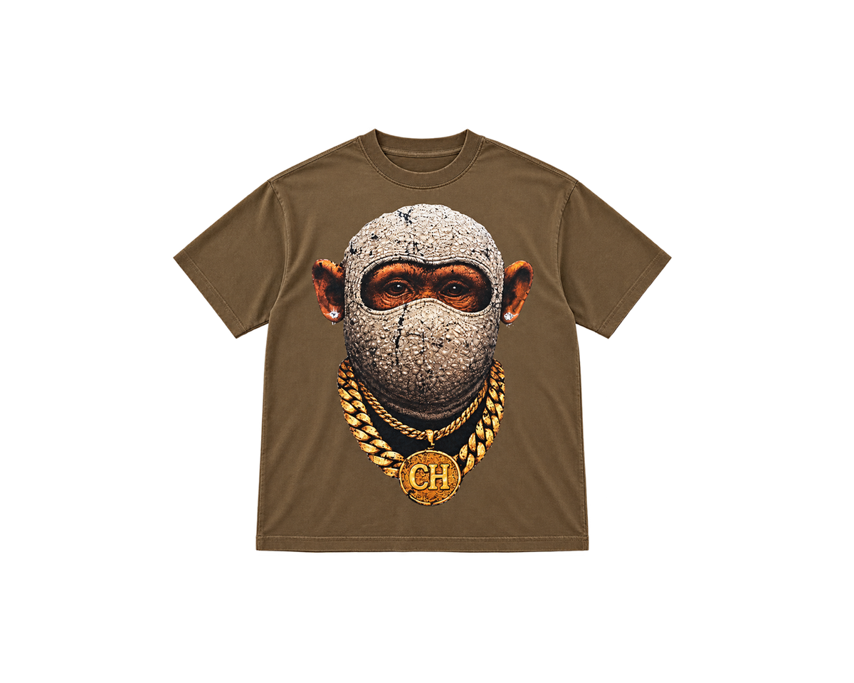 MASKED CAESAR T-SHIRT - BROWN