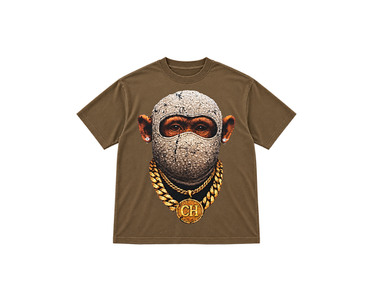 MASKED CAESAR T-SHIRT - BROWN