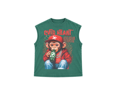CVLD HEART BABY MONKEY - GREEN