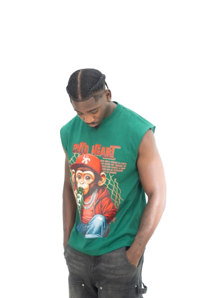 CVLD HEART BABY MONKEY - GREEN