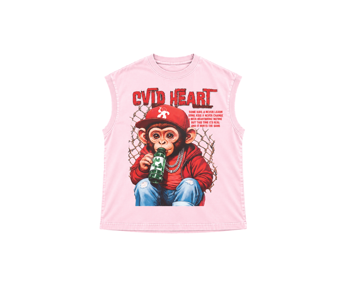 CVLD HEART BABY MONKEY - PINK