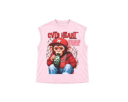 CVLD HEART BABY MONKEY - PINK