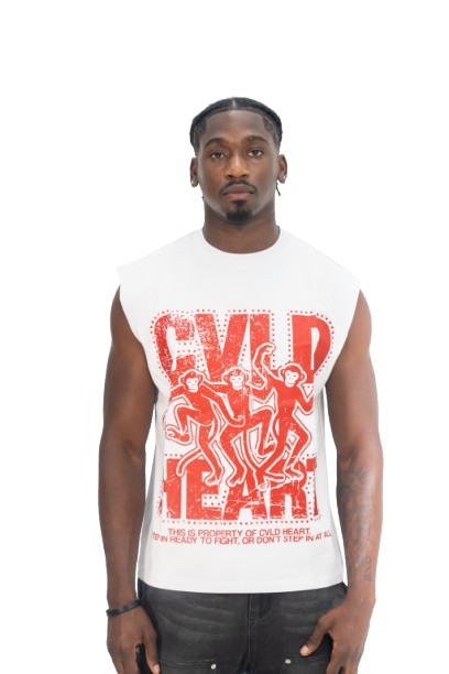 CVLD HEART FIGHTING MONKEYS - RED